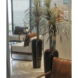 Vaso Decorativo Fibra de Vidro Florida M 80cm Preto - 3