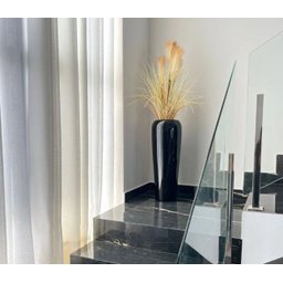 Vaso Decorativo Fibra de Vidro Florida M 80cm Preto - 4