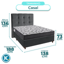 Ver imagem 3 de Cama Box + Colchão Casal Ortobom D33 Iso100 + Cabeceira Estofada