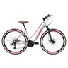 Bicicleta Aro 29 Ksw Sunny Retro 21v Freio a Disco Cesta Cor:branco+rosa;tamanho:15 - 2