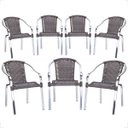 Ver imagem 1 de 7 Cadeira Maresia Aluminio Polido Fibra Sintetica Tr. Simples - Pedra Ferro