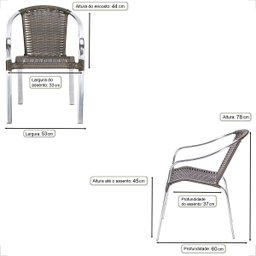 7 Cadeira Maresia Aluminio Polido Fibra Sintetica Tr. Simples - Pedra Ferro - 2