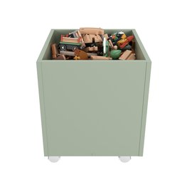 Baú Organizador de Brinquedos Mdf com Rodízios Plancasa Verde Jade - 3