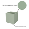 Baú Organizador de Brinquedos Mdf com Rodízios Plancasa Verde Jade - 6