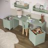 Baú Organizador de Brinquedos Mdf com Rodízios Plancasa Verde Jade - 2