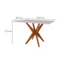 Ver imagem 2 de Mesa Jantar Donna 120 + 4 Cad Marquesa Mel Nesher