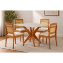 Ver imagem 1 de Mesa Jantar Donna 120 + 4 Cad Marquesa Mel Nesher