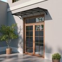 Ver imagem 4 de Toldo Fixo Policarbonato Alveolar Fume - 1,50m X 1,00m - Estrutura Preta