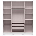 Ver imagem 3 de Guarda-Roupa Solteiro Mônaco 4 Portas 2 Gavetas Branco - Mx Móveis