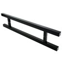 Ver imagem 1 de Puxador Portas Duplo Aço Inox Preto Aristocrata 30 cm para portas: pivotantes/madeira/vidro temperad