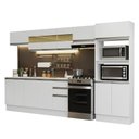 Ver imagem 3 de Armário de Cozinha Completa 100% Mdf 310 Cm Branco Smart 02 Xa