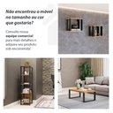 Ver mais imagens de Moveis Sala de Estar Industrial 4 Peças Dalla Costa Mdf Cor:freijó com Preto Fosco