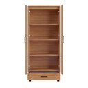 Ver imagem 6 de Moveis Sala de Estar Industrial 4 Peças Dalla Costa Mdf Cor:freijó com Preto Fosco