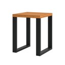 Ver imagem 4 de Moveis Sala de Estar Industrial 4 Peças Dalla Costa Mdf Cor:freijó com Preto Fosco