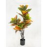 Planta Croton Árvore Artificial Decoração Sala com 1.20m - 2