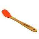 Ver imagem 3 de Colher de Servir Utensílio Cozinha Silicone e Madeira 22cm Cor:laranja