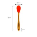 Ver imagem 5 de Colher de Servir Utensílio Cozinha Silicone e Madeira 22cm Cor:laranja