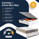Ver imagem 4 de Cama Box Baú com Colchão Gazin de Espuma D28 Double Face Force Plus Casal 138cm