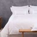 Ver imagem 4 de Jogo de Cama Algodão King 400 Fios Muguet Blanc Blue Gardenia