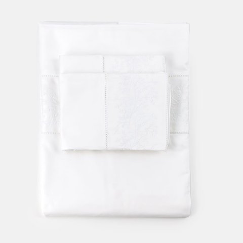 Jogo de Cama Algodão King 400 Fios Muguet Blanc Blue Gardenia