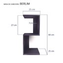Ver imagem 3 de Mesa de Cabeceira Berlim Preto 60 x 25cm
