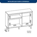 Ver imagem 7 de Balcão 120cm 3 Portas 1 Gaveta com Tampo Sicília Yescasa Freijó UV/Off Acetinado Yescasa