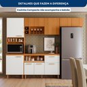 Ver mais imagens de Balcão 120cm 3 Portas 1 Gaveta com Tampo Sicília Yescasa Freijó UV/Off Acetinado Yescasa