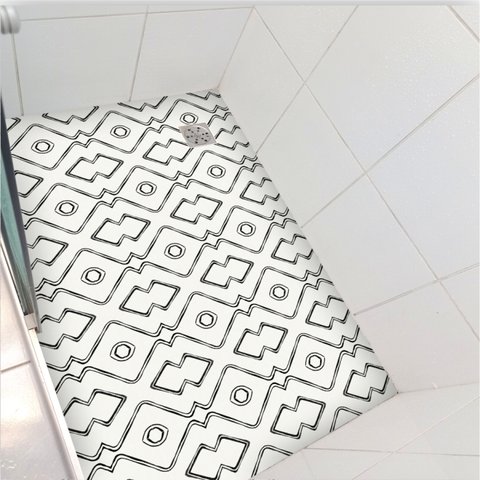 Piso vinil adesivo pra box antiderrapante indígena - 1,20 x 0,97 metros