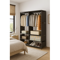 Organizador de Roupas 2 Colunas Aberto Closet Desmontável - 1