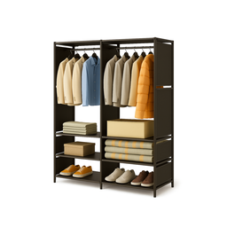 Organizador de Roupas 2 Colunas Aberto Closet Desmontável - 2