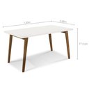 Ver imagem 2 de Mesa de Jantar Nature com Vidro Mmj-as As-castanho Claro/branco Laca 1,20m