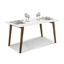 Ver imagem 1 de Mesa de Jantar Nature com Vidro Mmj-as As-castanho Claro/branco Laca 1,20m