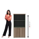 Ver imagem 6 de Armário Misto para Escritório 2 Portas com Prateleiras Linha PE40 Branco/Sálvia/Walnut
