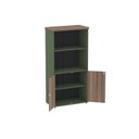 Ver imagem 5 de Armário Misto para Escritório 2 Portas com Prateleiras Linha PE40 Branco/Sálvia/Walnut
