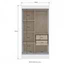 Ver imagem 4 de Guarda-Roupa Solteiro Lyon 2 Portas 2 Gavetas Branco - Doripel
