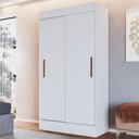 Ver imagem 1 de Guarda-Roupa Solteiro Lyon 2 Portas 2 Gavetas Branco - Doripel