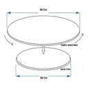 Ver imagem 6 de Prato Giratório para Servir na Mesa 60 Cm - Cor Preto