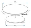 Ver imagem 6 de Prato Giratório para Servir na Mesa 60 Cm - Cor Preto