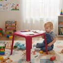 Ver imagem 5 de Mesa Infantil Tramontina Adoleta 49x42cm Plástico Resistente Atividades Brincar Estudar Rosa