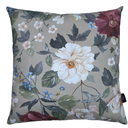 Ver imagem 2 de Kit 4 Capas de Almofada Impermeável Estampa Digital 100% Algodão Flor Branca Vinho 43CMX43CM