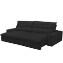 Ver imagem 6 de Sofá Retrátil Reclinável para Sala de Estar Living 290cm Dimas F04 Veludo Preto - Lyam Decor