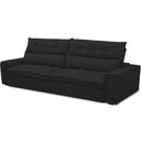 Ver imagem 2 de Sofá Retrátil Reclinável para Sala de Estar Living 290cm Dimas F04 Veludo Preto - Lyam Decor