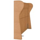 Ver mais imagens de Kit Cabeceira Cama Box Casal 195 Cm Madrid com Puff Recamier Santorini Bouclê Mostarda - Lyam Decor