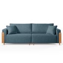 Ver imagem 2 de Sofá Fixo Heitor 4 Lugares Luxo Pé de Madeira 2,40m Castellar Móbile