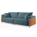 Ver imagem 4 de Sofá Fixo Heitor 4 Lugares Luxo Pé de Madeira 2,40m Castellar Móbile