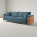 Ver imagem 7 de Sofá Fixo Heitor 4 Lugares Luxo Pé de Madeira 2,40m Castellar Móbile