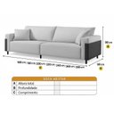 Ver imagem 3 de Sofá Fixo Heitor 4 Lugares Luxo Pé de Madeira 2,40m Castellar Móbile