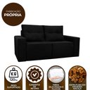 Ver imagem 4 de Sofá 2 Lugares Onix 1,80m para Sala Confortavel Sued Herrero Cor:preto