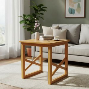 Mesa Central Lateral Quadrada Mesinha Madeira - Mel