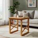 Ver imagem 1 de Mesa Central Lateral Quadrada Mesinha Madeira - Mel